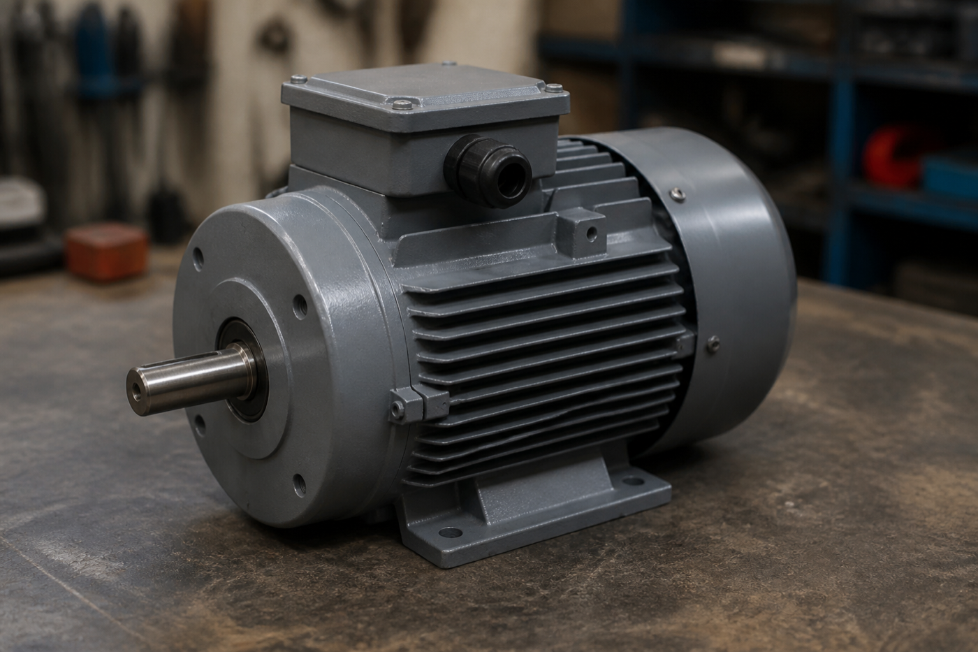 Intact industrial electric motor