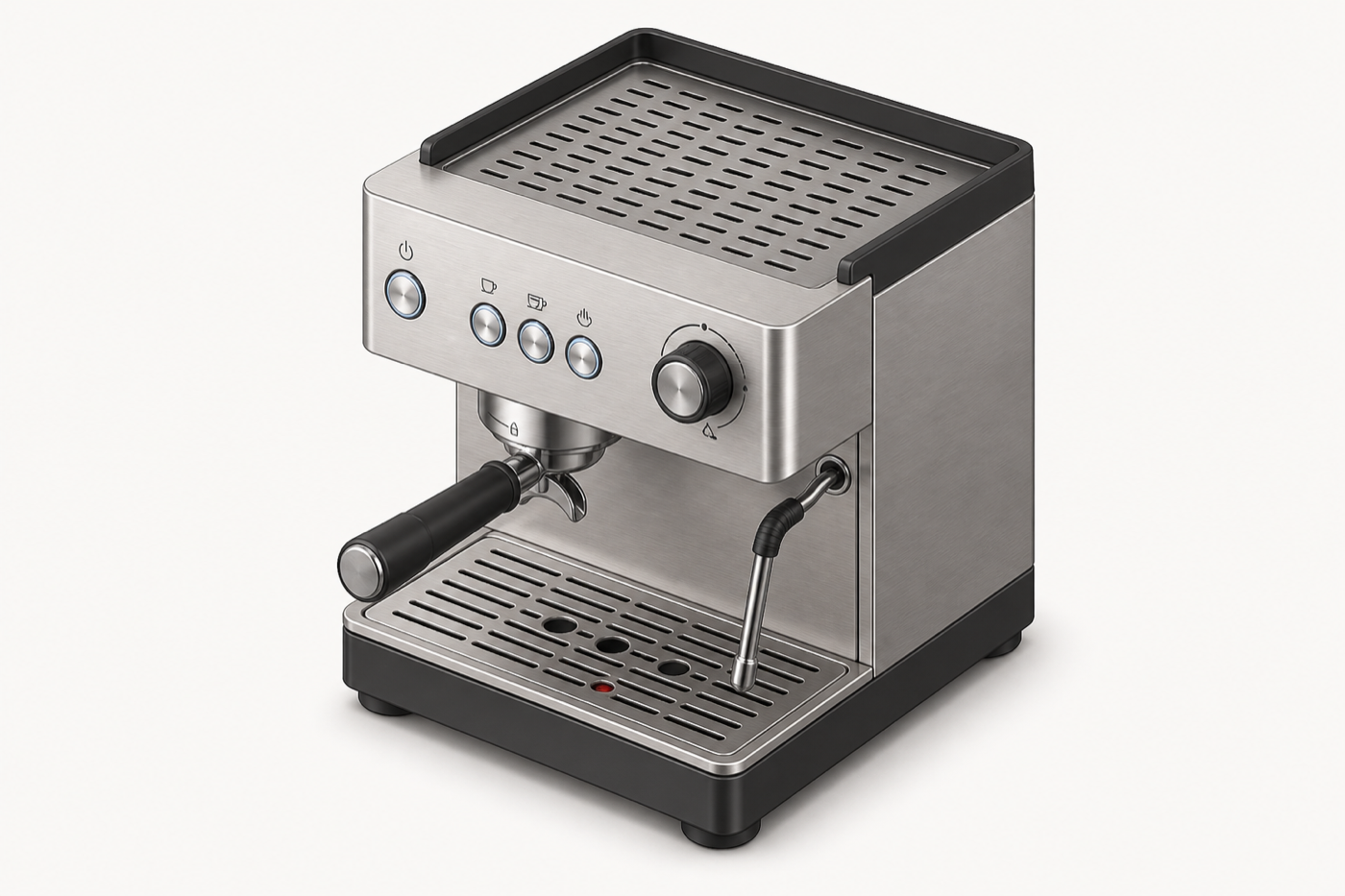 Isometric illustration of an espresso machine