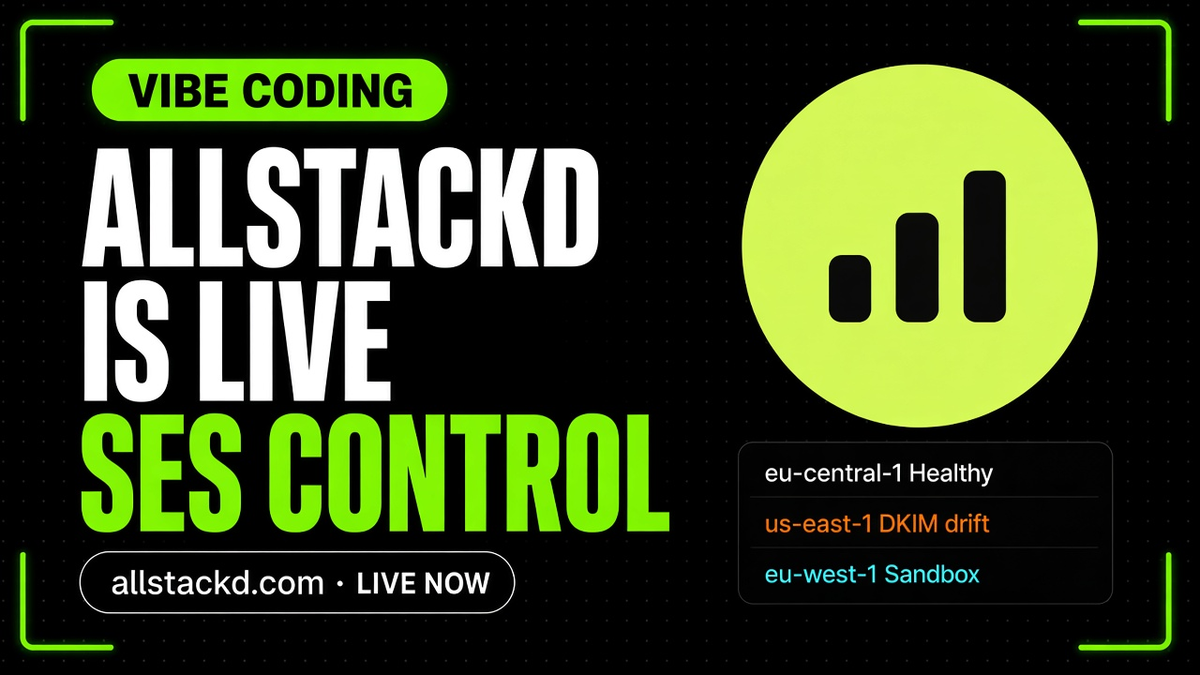 AllStackd is live — Amazon SES control plane for every product
