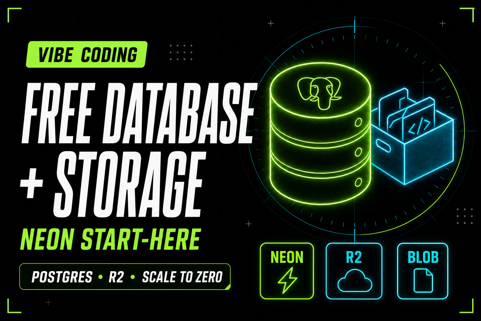 Free database and storage for vibe coding 2026 — Neon, Supabase, Turso, D1, R2, Vercel Blob