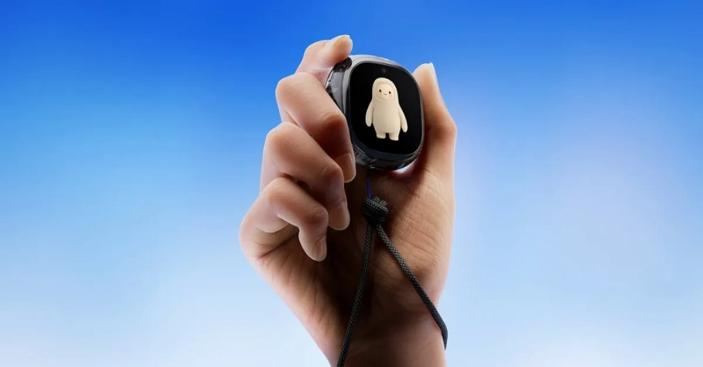 Meta Muse Charm pocket AI device with on-screen Muse avatar