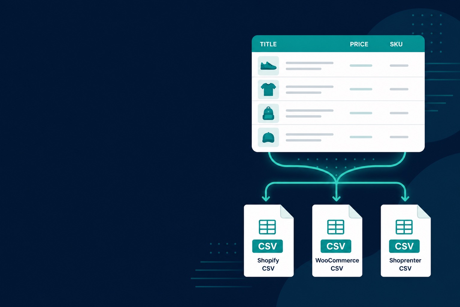 Shopify Product Catalog Scraper — catalog to Shopify, WooCommerce, and Shoprenter CSV